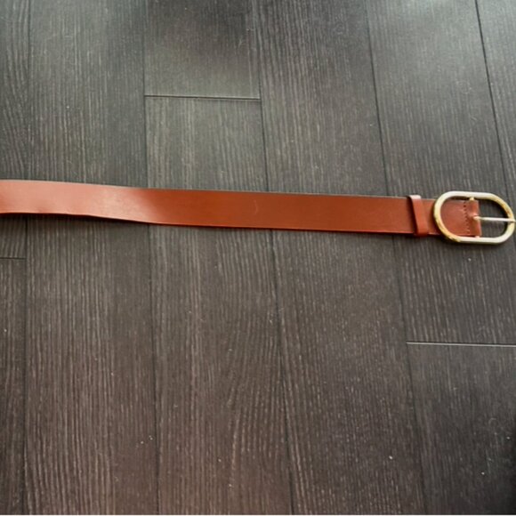 FRAME DENIM GRAND OVAL BUCKLE BELT - NATURAL - Picture 3 of 4